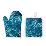 Ocean Surface Print Oven Mitt And Pot Holder Set