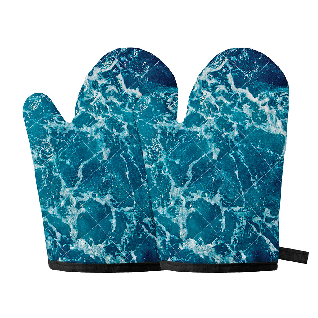 Ocean Surface Print Oven Mitts