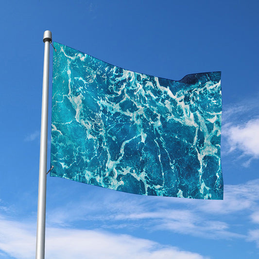 Ocean Surface Print Polyester Flag
