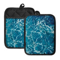 Ocean Surface Print Pot Holders With Pocket