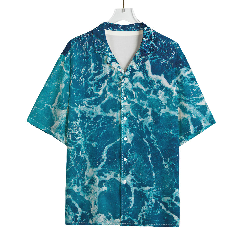 Ocean Surface Print Rayon Hawaiian Shirt