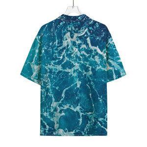 Ocean Surface Print Rayon Hawaiian Shirt