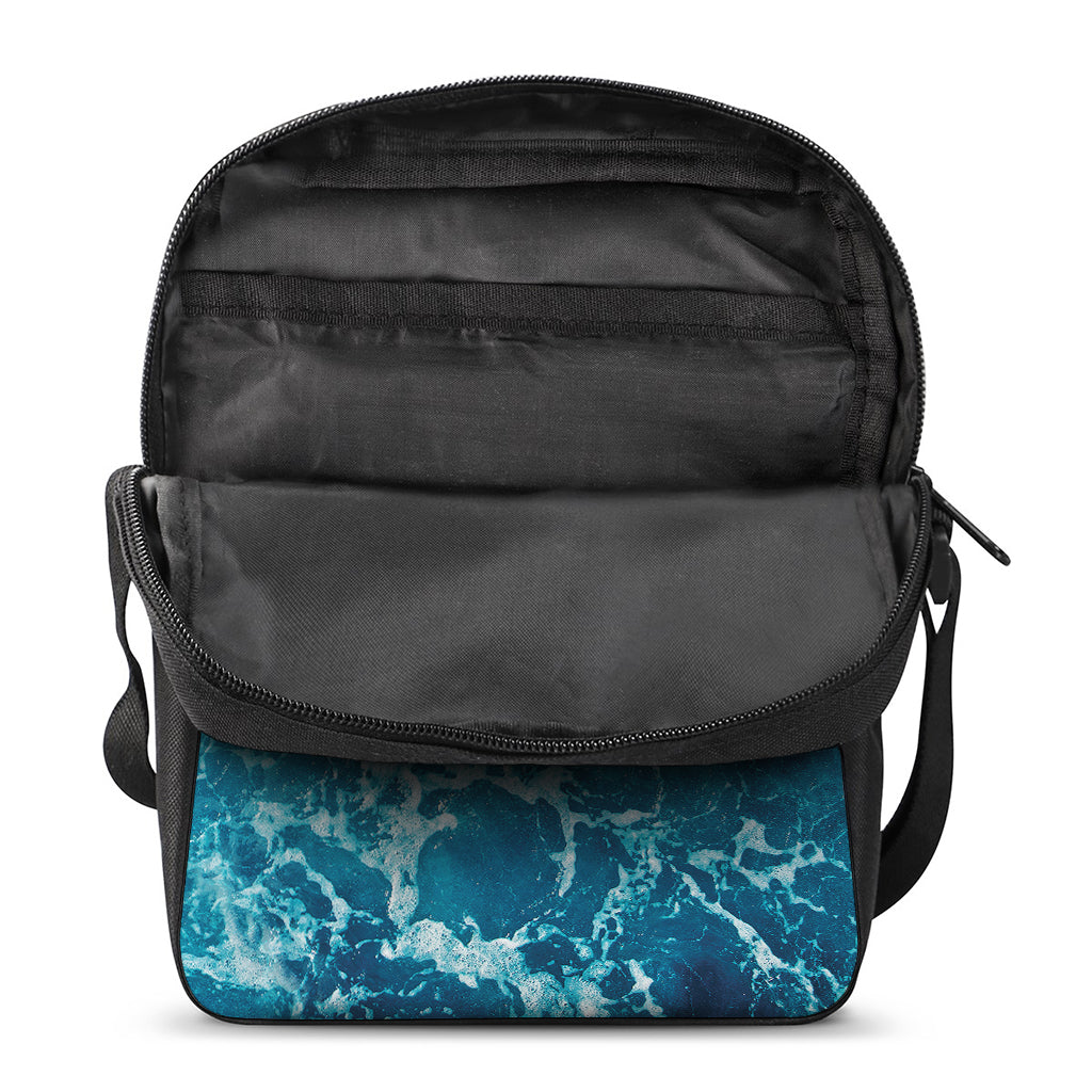 Ocean Surface Print Rectangular Crossbody Bag