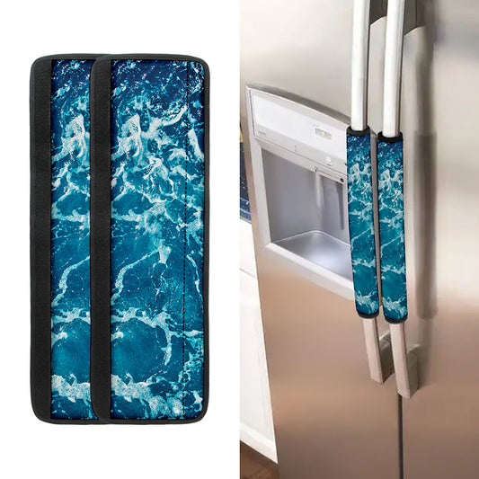 Ocean Surface Print Refrigerator Handle Covers