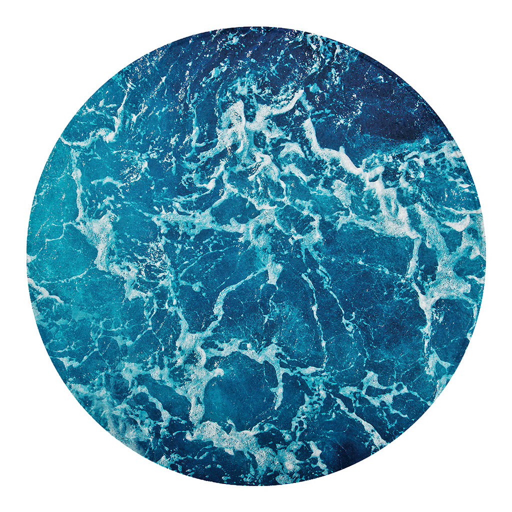 Ocean Surface Print Round Blanket