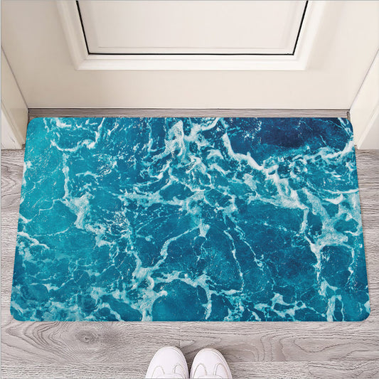 Ocean Surface Print Rubber Doormat