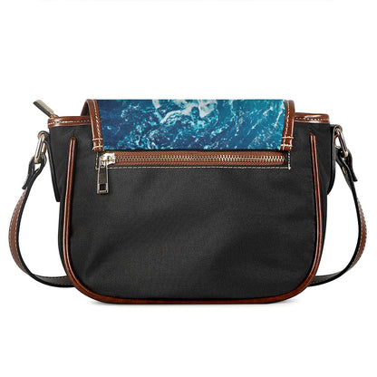 Ocean Surface Print Saddle Bag