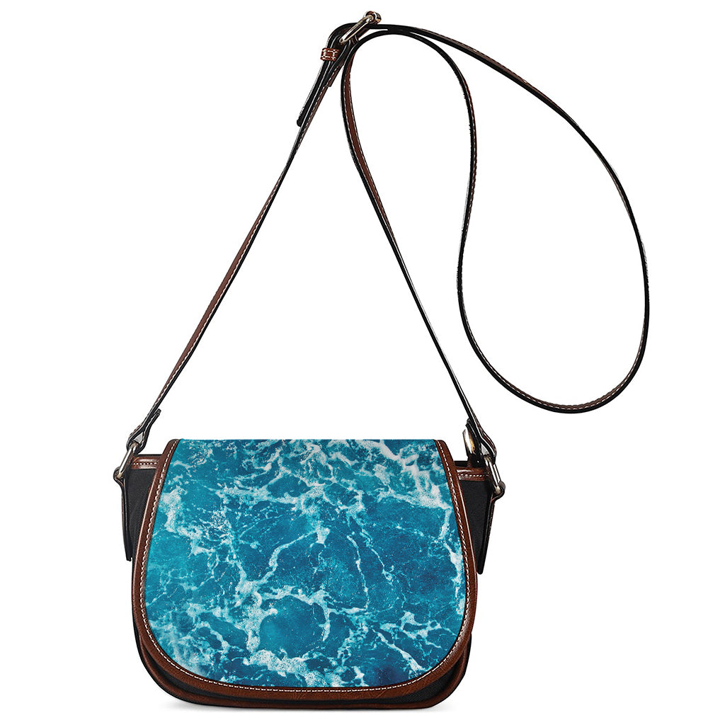 Ocean Surface Print Saddle Bag