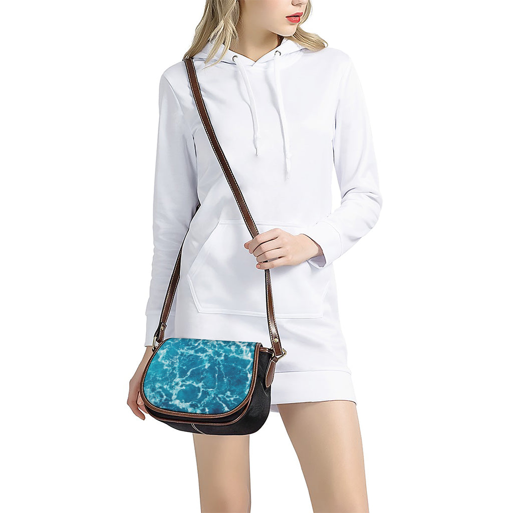 Ocean Surface Print Saddle Bag