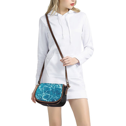 Ocean Surface Print Saddle Bag