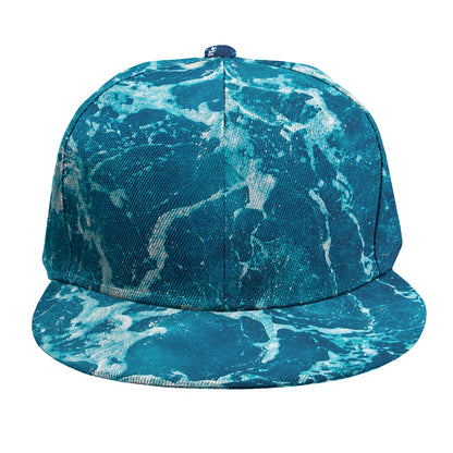 Ocean Surface Print Snapback Cap