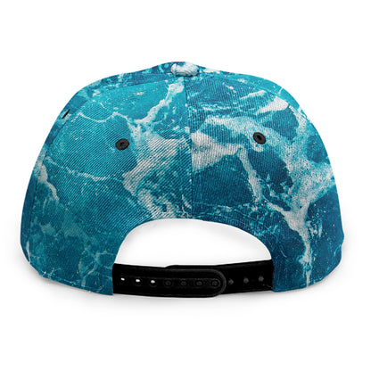 Ocean Surface Print Snapback Cap