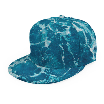 Ocean Surface Print Snapback Cap