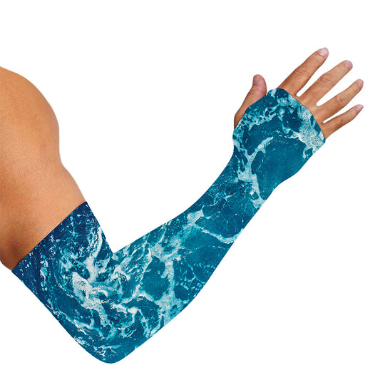Ocean Surface Print Sun Protection Arm Sleeves