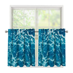 Ocean Surface Print Tier Curtains