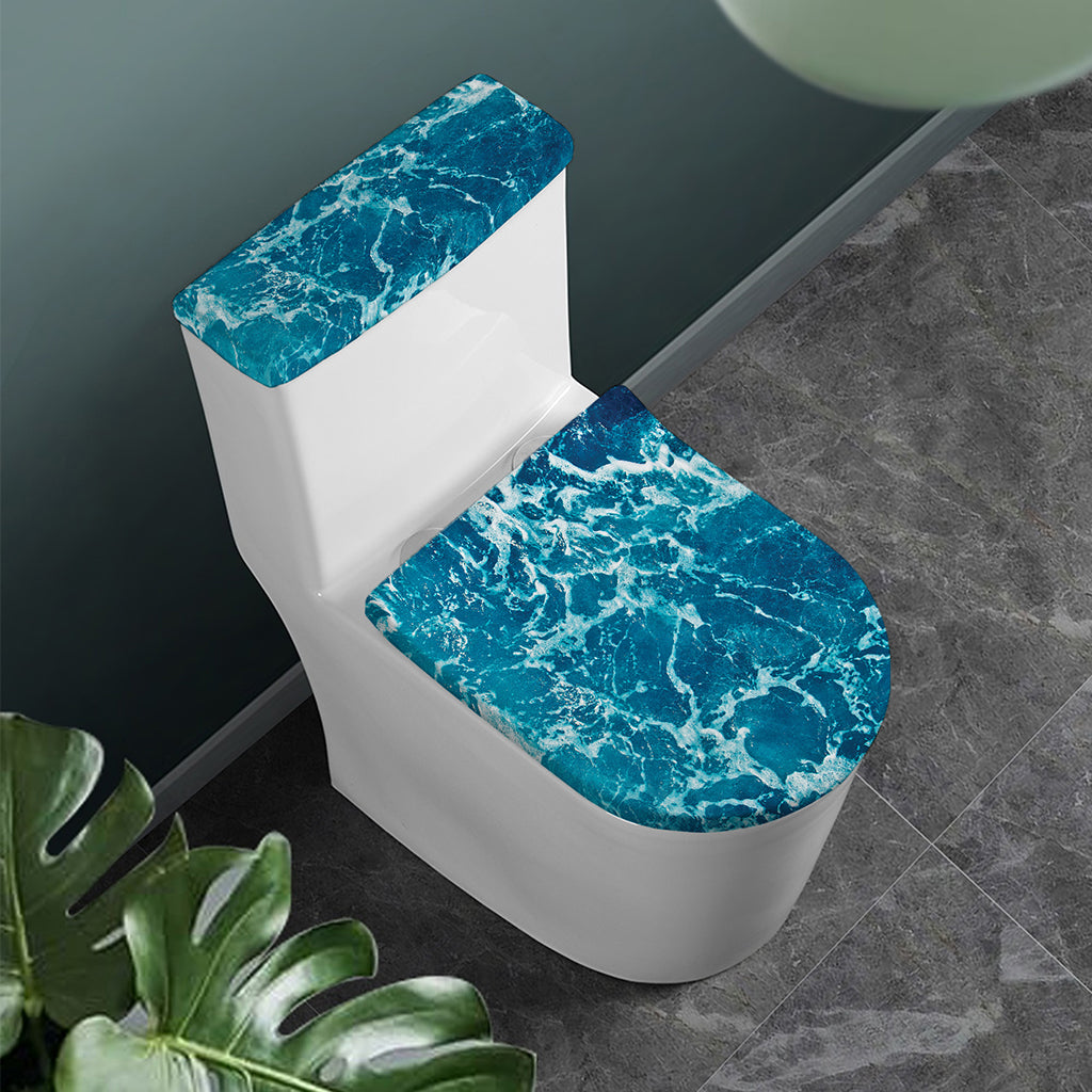 Ocean Surface Print Toilet Lid And Tank Cover Set