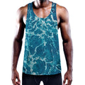 Ocean Surface Print Men's Workout Tank Top