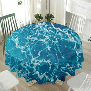 Ocean Surface Print Waterproof Round Tablecloth