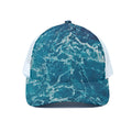 Ocean Surface Print White Mesh Trucker Hat