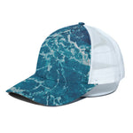 Ocean Surface Print White Mesh Trucker Cap