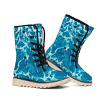 Ocean Surface Print Winter Boots