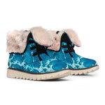 Ocean Surface Print Winter Boots