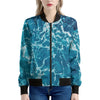 Ocean Surface Print Women's Bomber Jacket