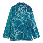 Ocean Surface Print Women's Cotton Blazer