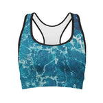 Ocean Surface Print Women's Sports Bra