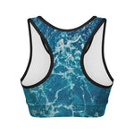 Ocean Surface Print Women's Sports Bra