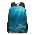 Ocean Underwater Print 17 Inch Backpack