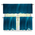 Ocean Underwater Print 3 Piece Kitchen Curtains