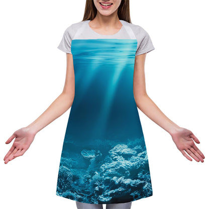 Ocean Underwater Print Adjustable Apron