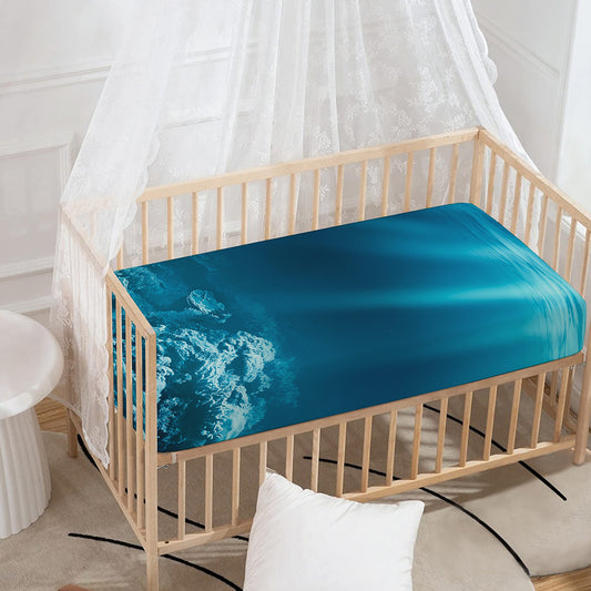 Ocean Underwater Print Baby Crib Sheet