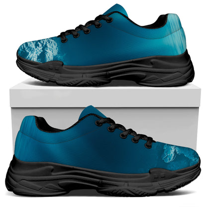 Ocean Underwater Print Black Chunky Shoes