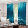 Ocean Underwater Print Blackout Grommet Curtains