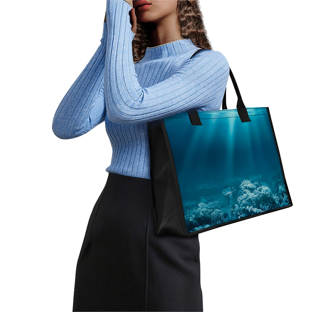 Ocean Underwater Print Canvas Tote Bag