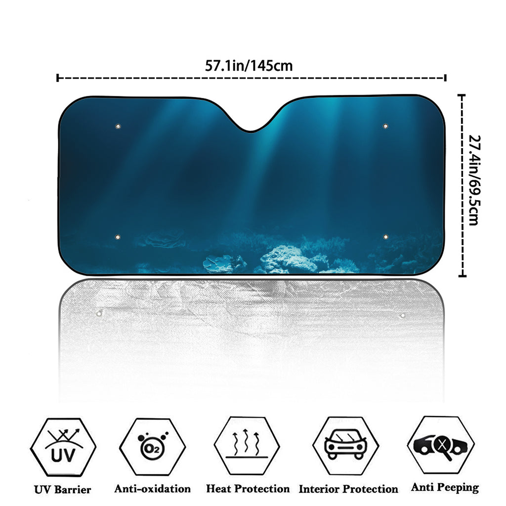 Ocean Underwater Print Car Windshield Sun Shade