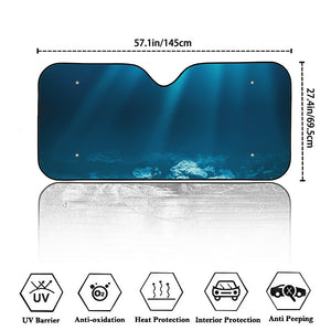 Ocean Underwater Print Car Windshield Sun Shade