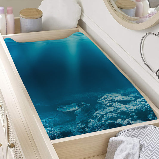 Ocean Underwater Print Changing Pad Cover
