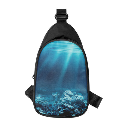 Ocean Underwater Print Chest Bag