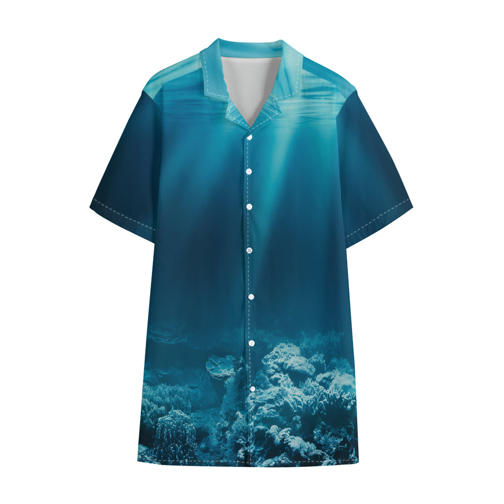 Ocean Underwater Print Cotton Hawaiian Shirt