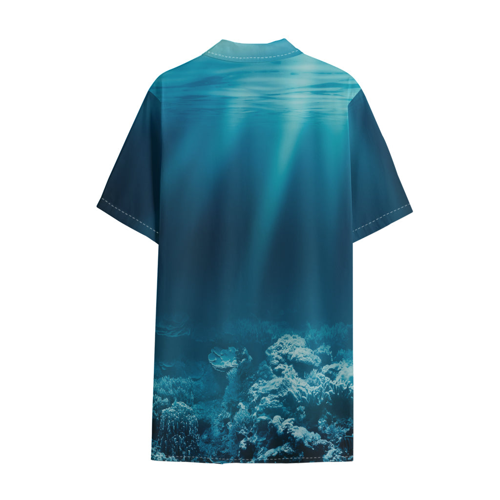 Ocean Underwater Print Cotton Hawaiian Shirt