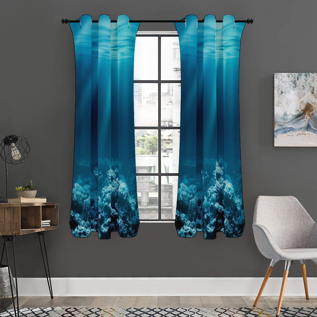 Ocean Underwater Print Curtain