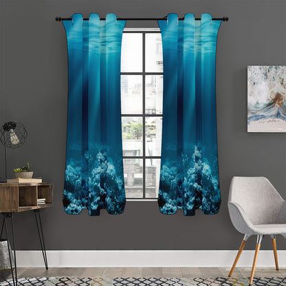 Ocean Underwater Print Curtain