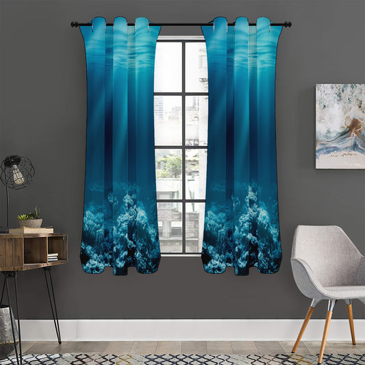 Ocean Underwater Print Curtain