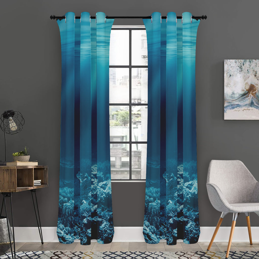 Ocean Underwater Print Curtain
