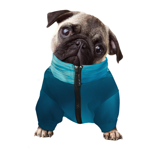 Ocean Underwater Print Dog Zip Up Jacket