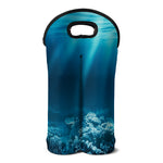 Ocean Underwater Print Double Neoprene Wine Tote