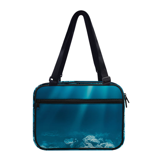 Ocean Underwater Print Double Strap Bible Bag